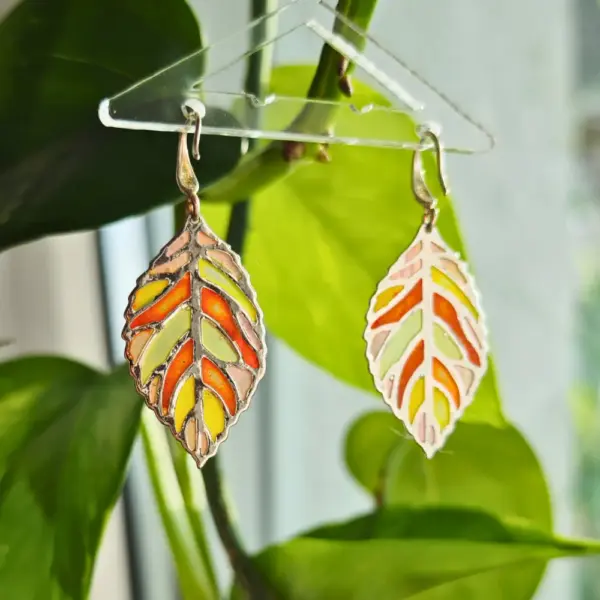 Ohrring Herbstblatt